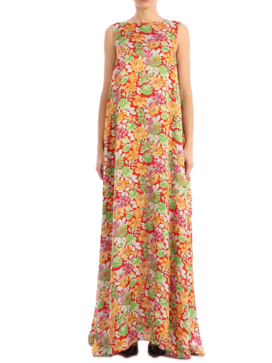 Plan C Floral Print Maxi Dress