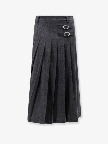 Actualee Pleated Melange Midi Skirt