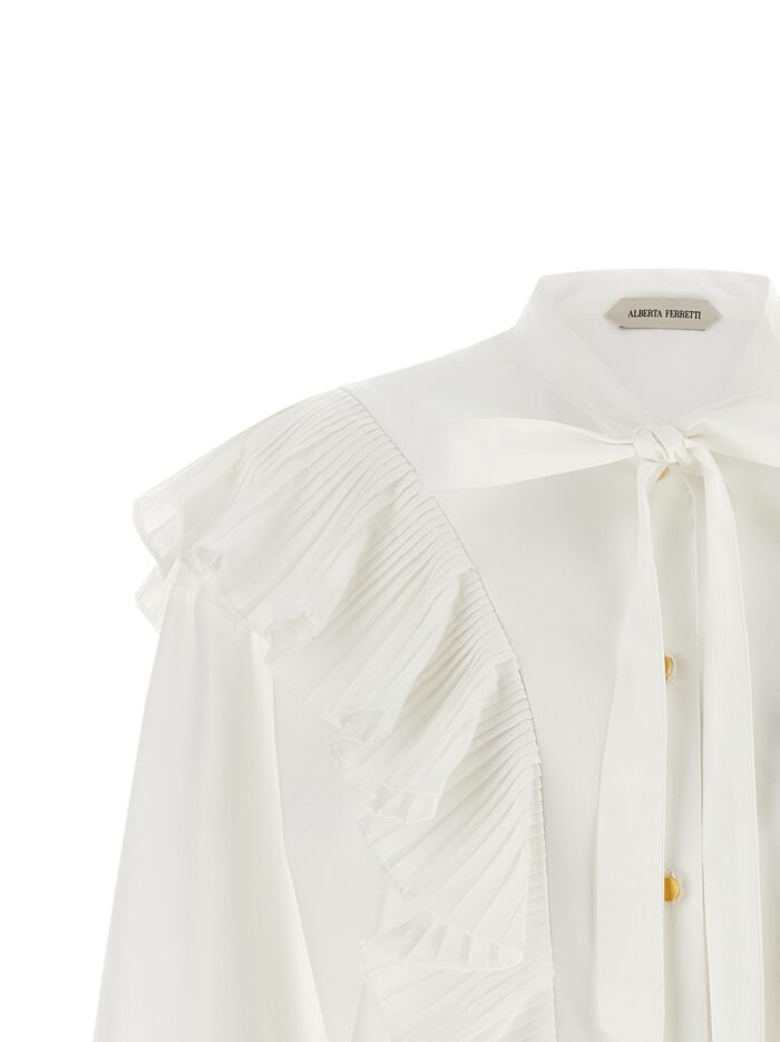 Alberta Ferretti Pleated Ruffle Shirt