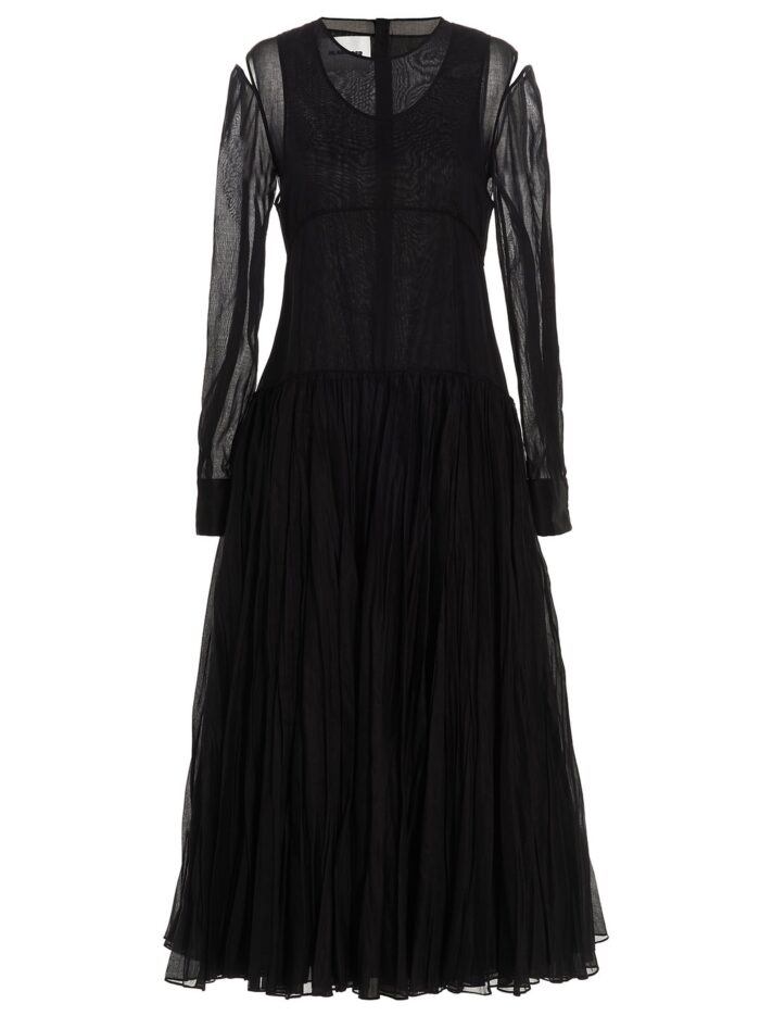 jil sander pleated skirt dress JIL SANDER Pleated Skirt Dress