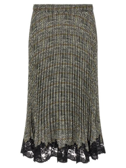 ERMANNO SCERVINO Pleated Skirt With Lace
