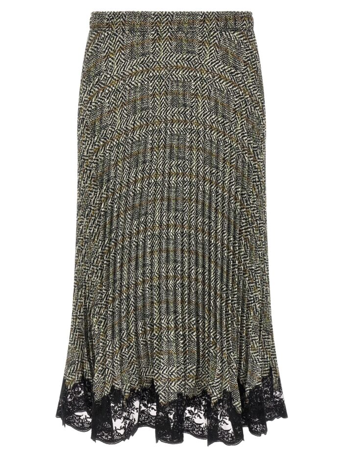 ermanno scervino pleated skirt with lace ERMANNO SCERVINO Pleated Skirt With Lace
