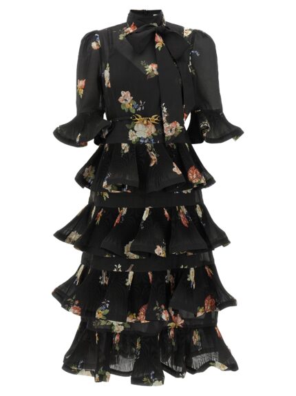 ZIMMERMANN Pleated Sleeved Dress