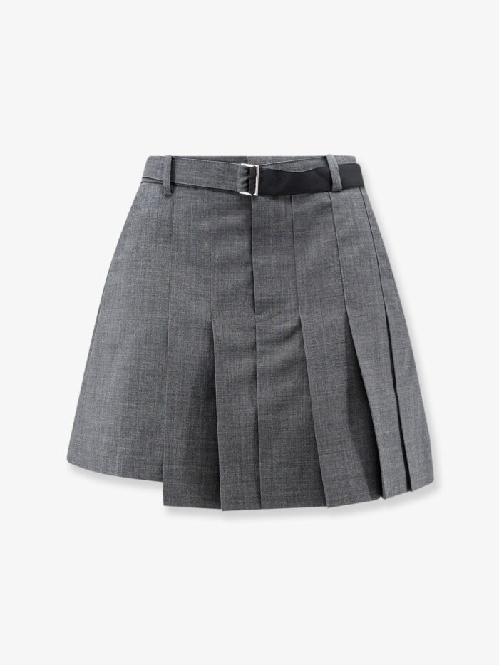 SACAI Pleated Wool Shorts
