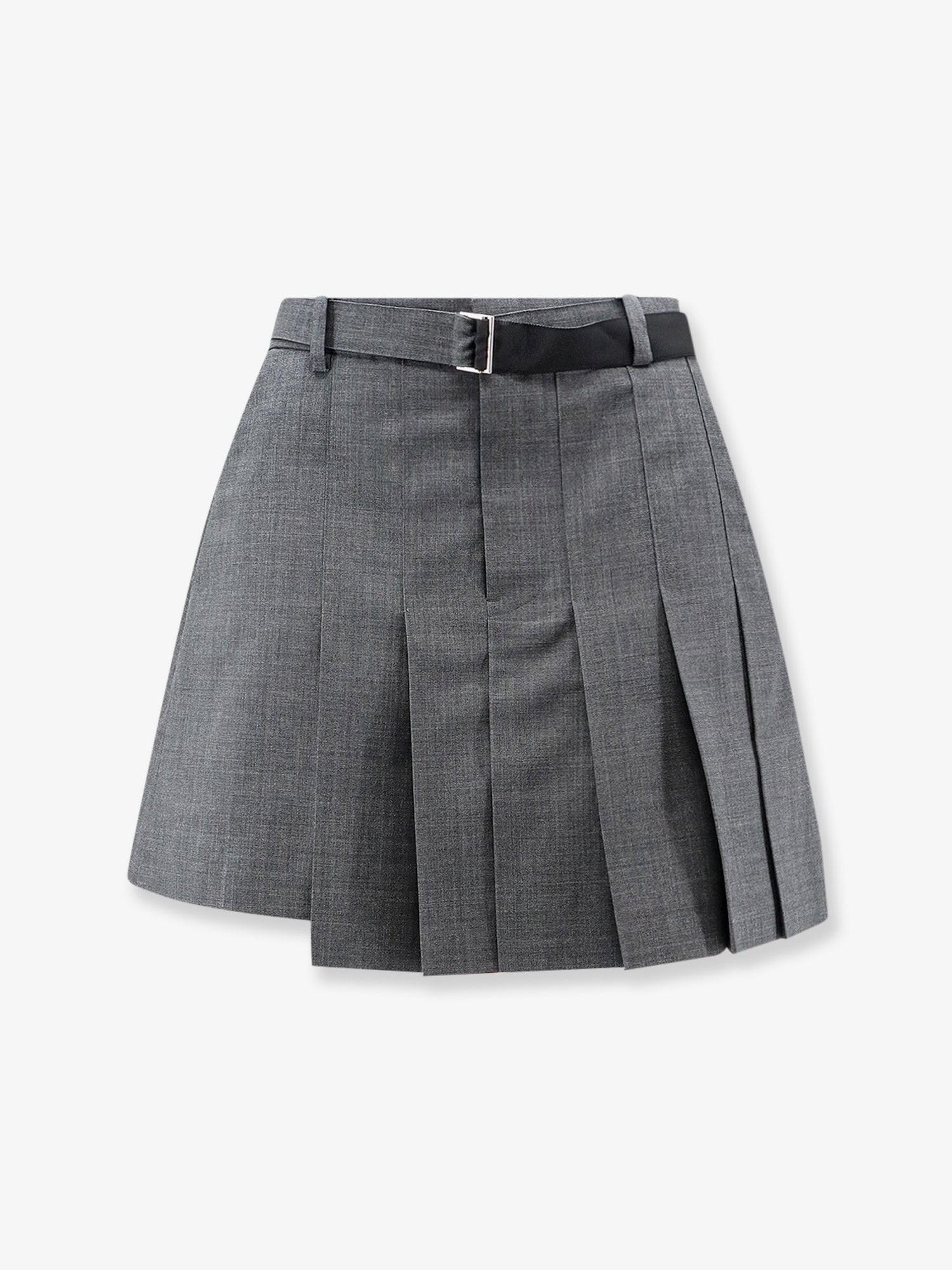 SACAI Pleated Wool Shorts