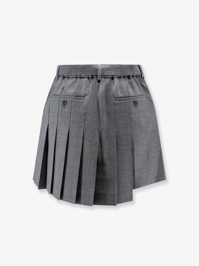 SACAI Pleated Wool Shorts