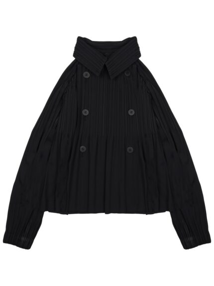 PLEATS PLEASE ISSEY MIYAKE CAPPOTTO DOPPIOPETTO PLISSETTATO