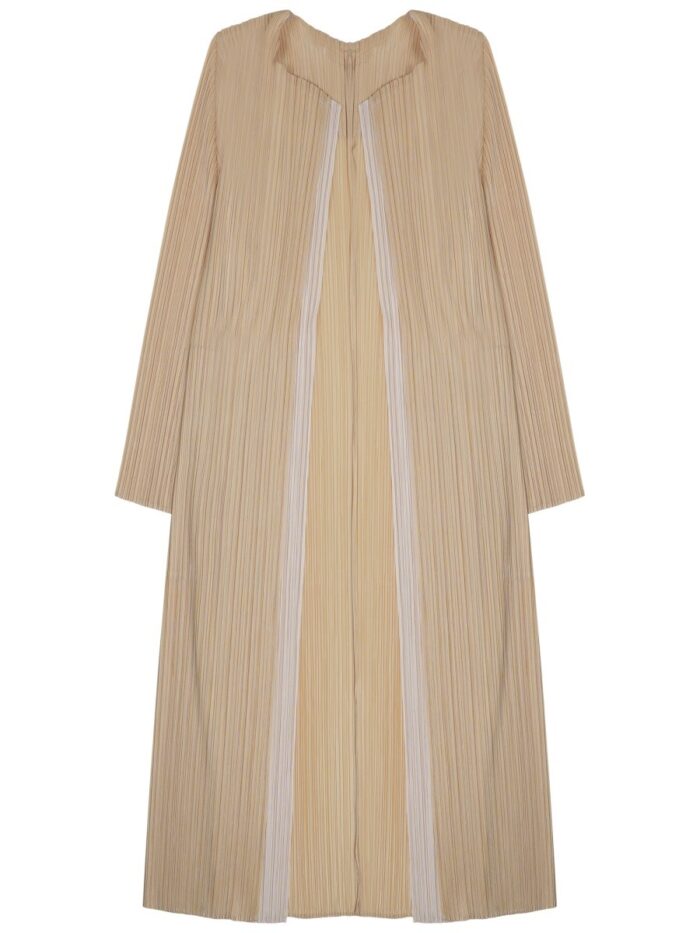 pleats please issey miyake merry bicolor coat PLEATS PLEASE ISSEY MIYAKE Merry Bicolor Coat