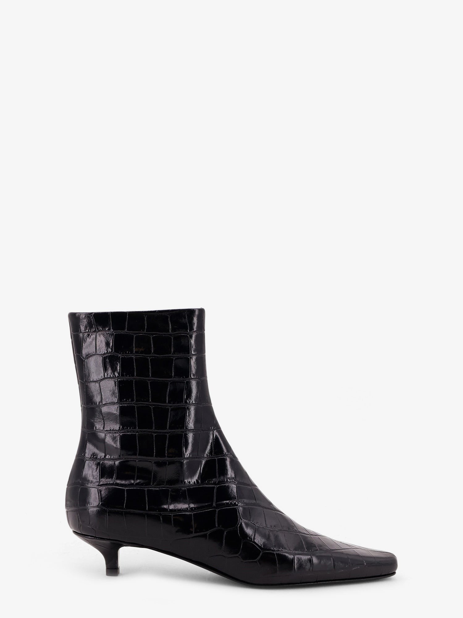 TOTEME Pointed-toe Ankle Boots With Crocodile Effect