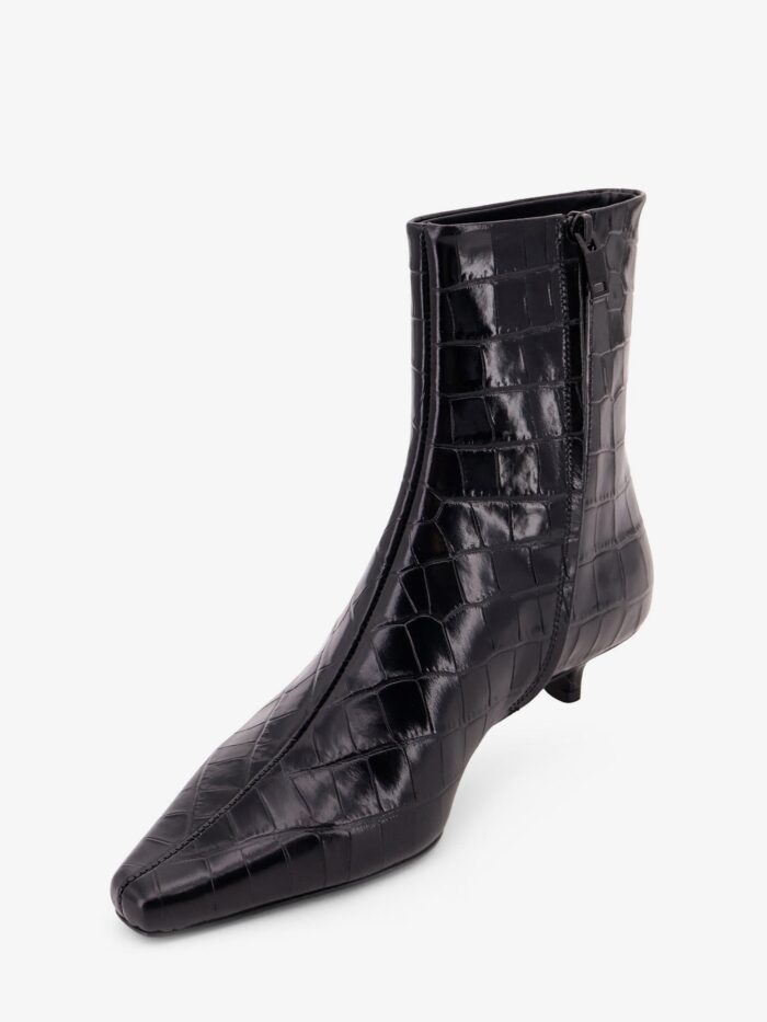 TOTEME Pointed-toe Ankle Boots With Crocodile Effect
