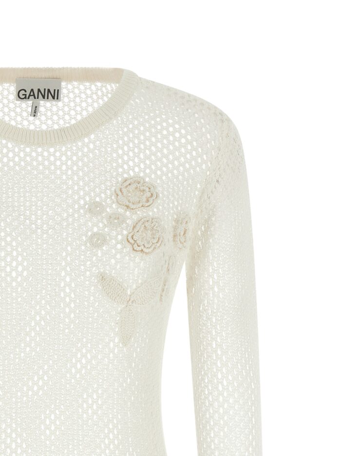 GANNI Pointelle Cotton Sweater