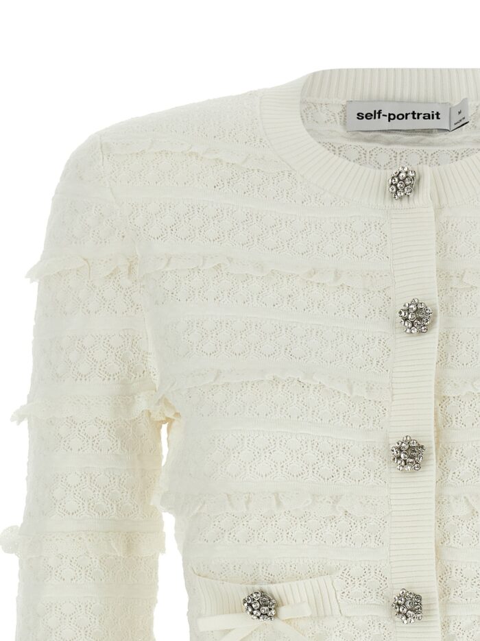 SELF PORTRAIT 'Pointelle Diamante' Cardigan