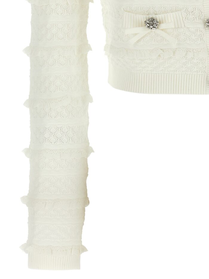 SELF PORTRAIT 'Pointelle Diamante' Cardigan