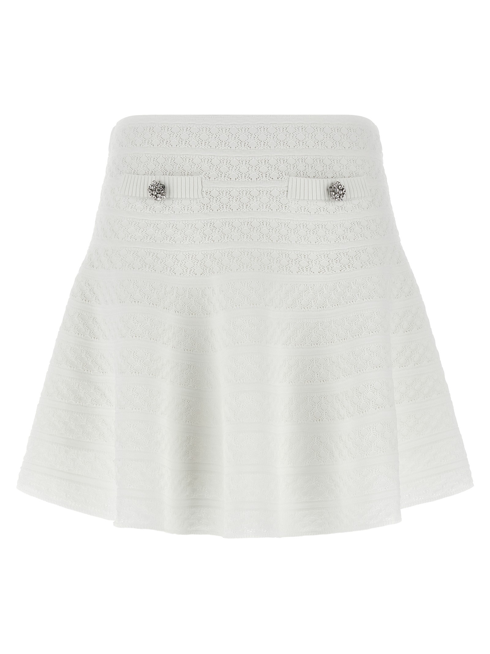 SELF PORTRAIT 'Pointelle Knit' Mini Skirt