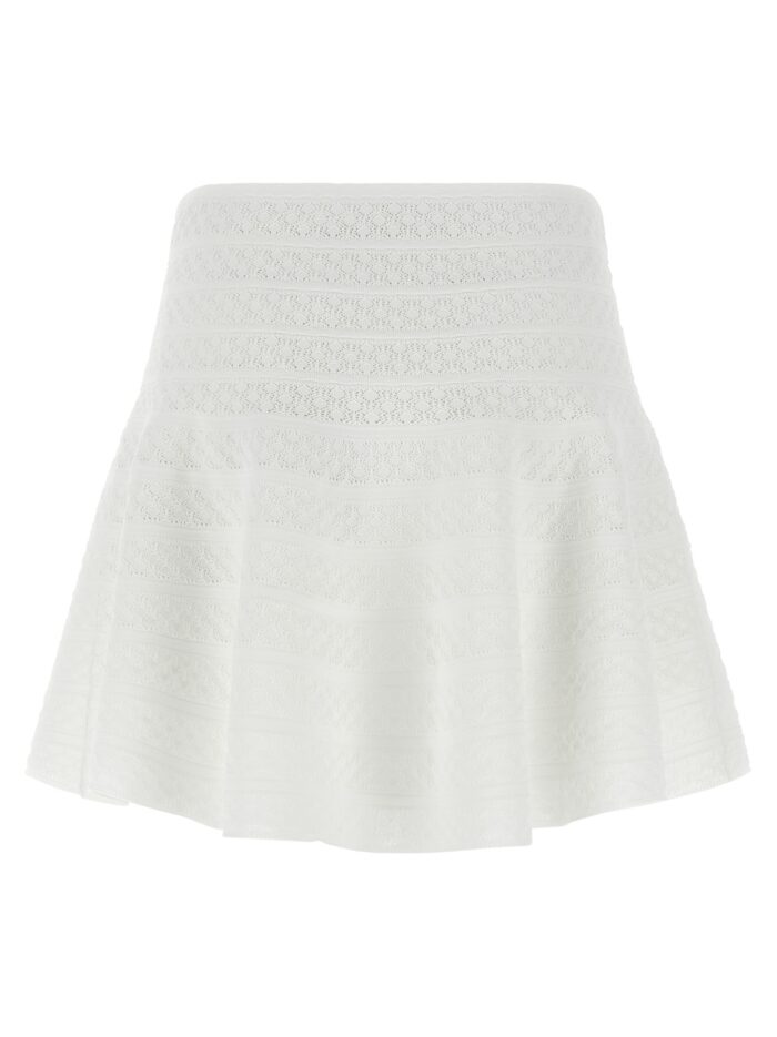 SELF PORTRAIT 'Pointelle Knit' Mini Skirt
