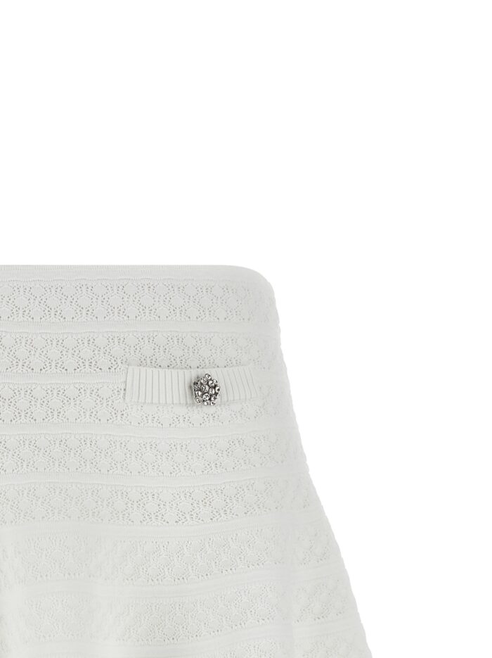 SELF PORTRAIT 'Pointelle Knit' Mini Skirt