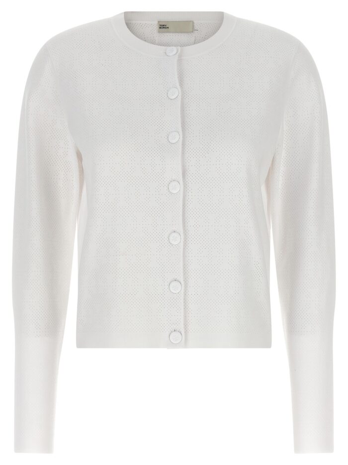 tory burch pointelle viscose cardigan Tory Burch Pointelle Viscose Cardigan