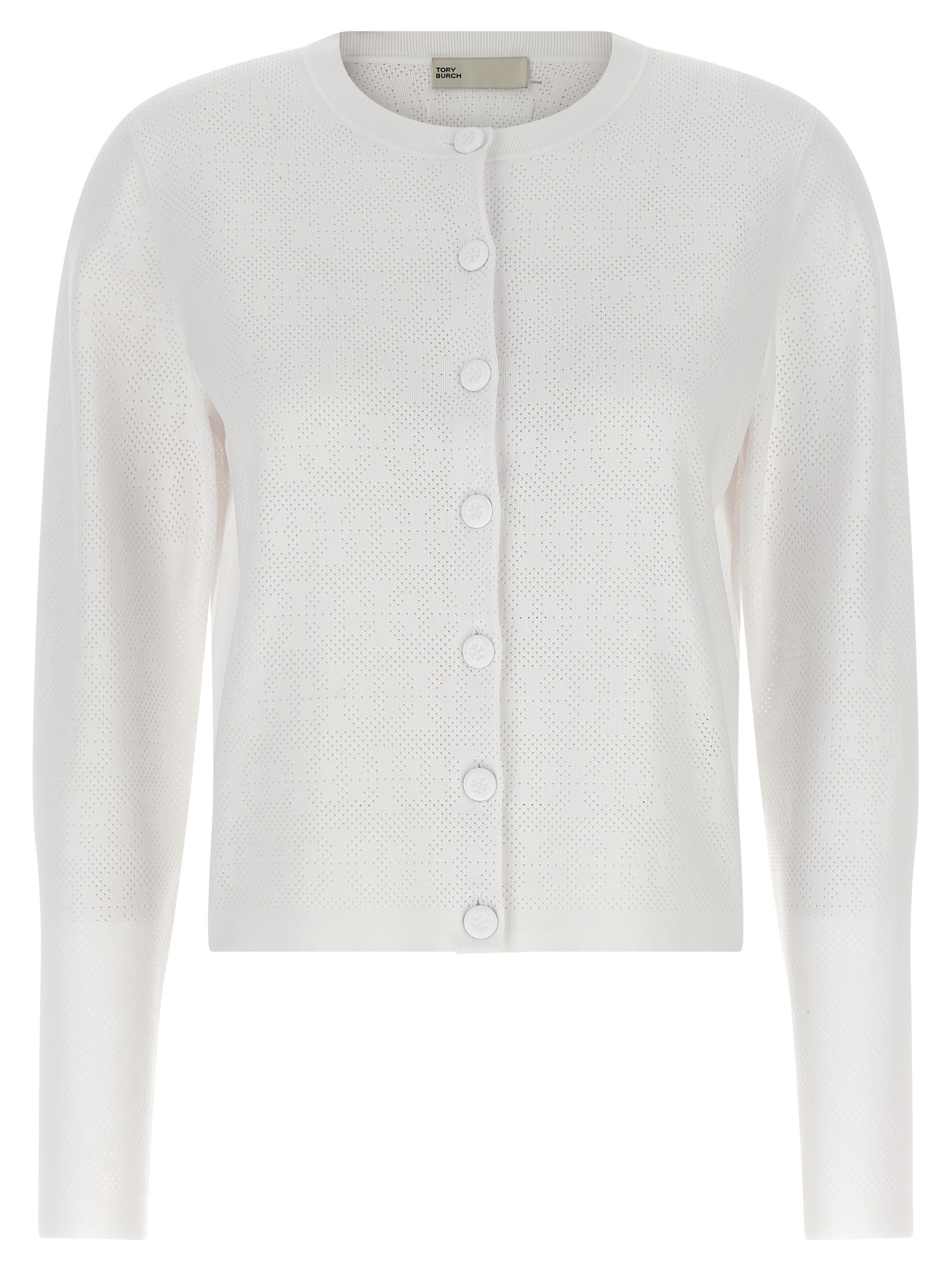 Tory Burch Pointelle Viscose Cardigan