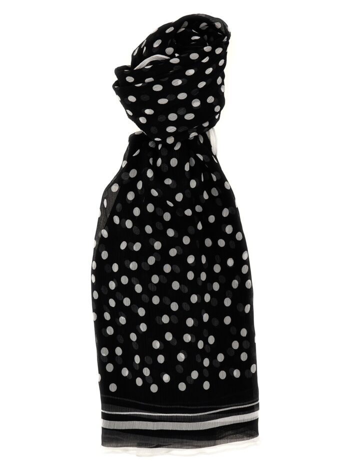 dolce & gabbana polka dot chiffon scarf Dolce & Gabbana Polka Dot Chiffon Scarf