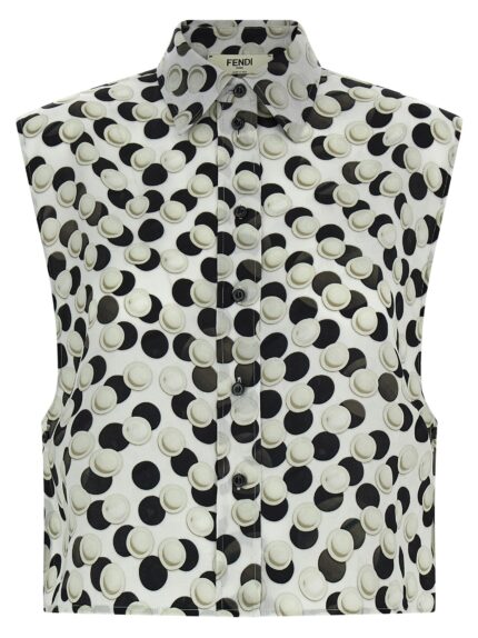 Fendi Polka Dot Crop Top