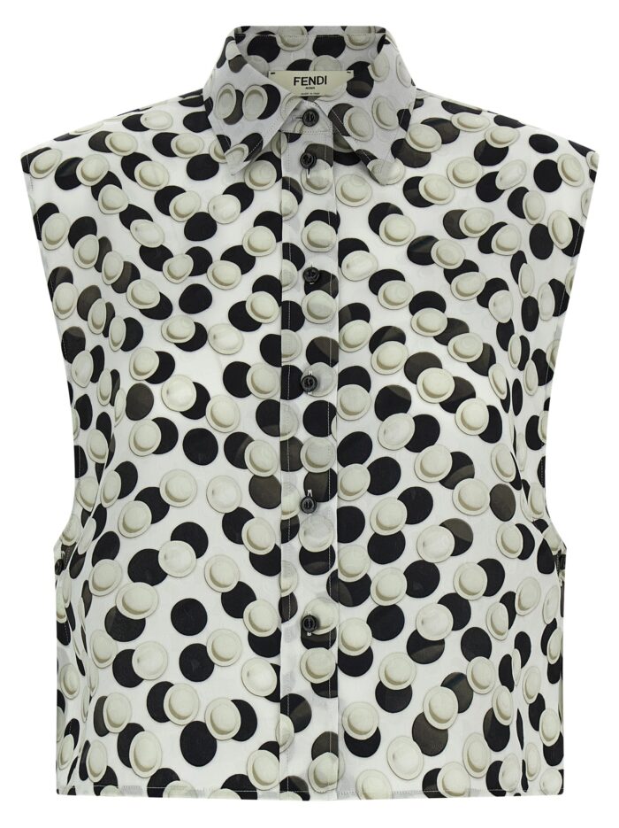 fendi polka dot crop top Fendi Polka Dot Crop Top