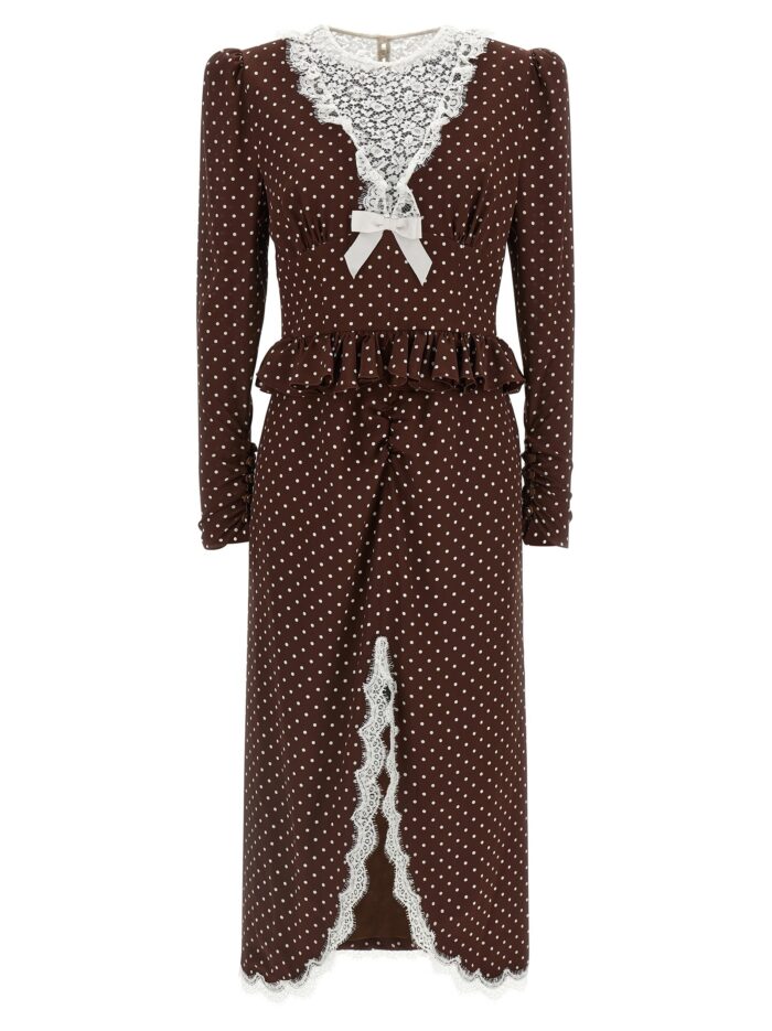 alessandra rich 'polka dot midi' dress ALESSANDRA RICH 'Polka Dot Midi' Dress
