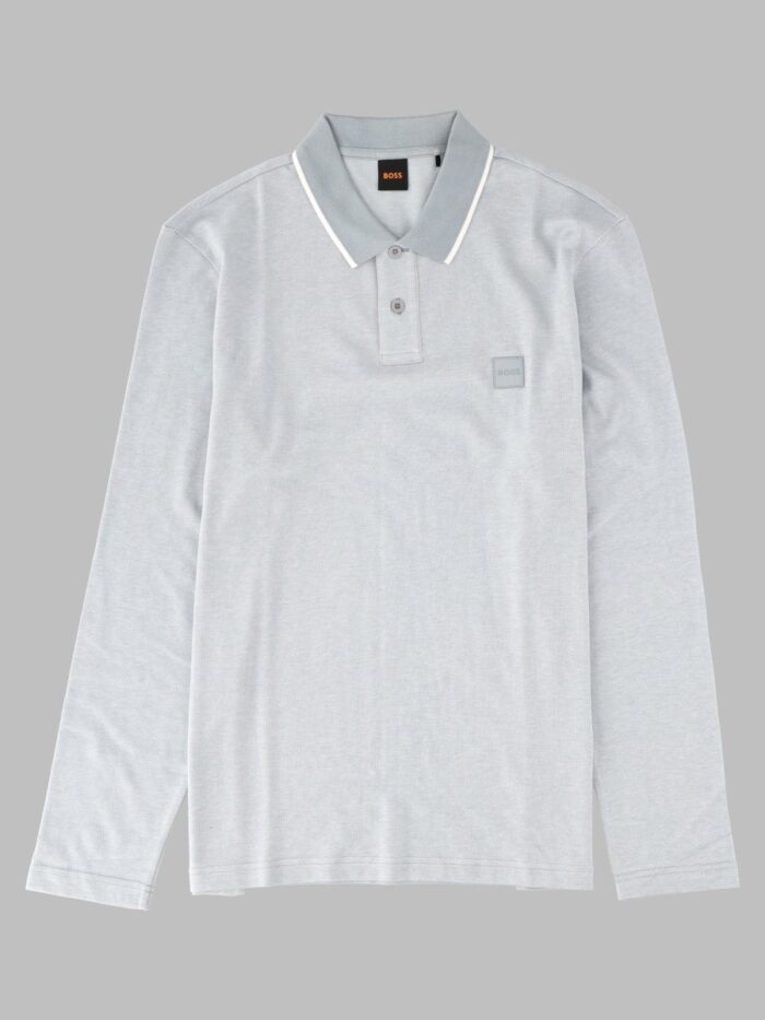 Boss Polo A Manica Lunga Con Logo