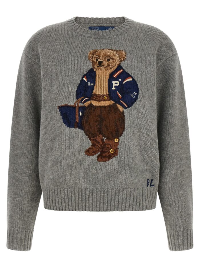 polo ralph lauren 'polo bear' intarsia sweater Polo Ralph Lauren 'Polo Bear' Intarsia Sweater
