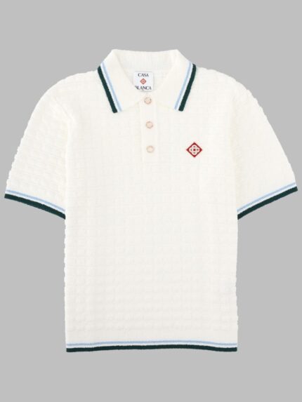 CASABLANCA POLO BOUCLÉ CON LOGO