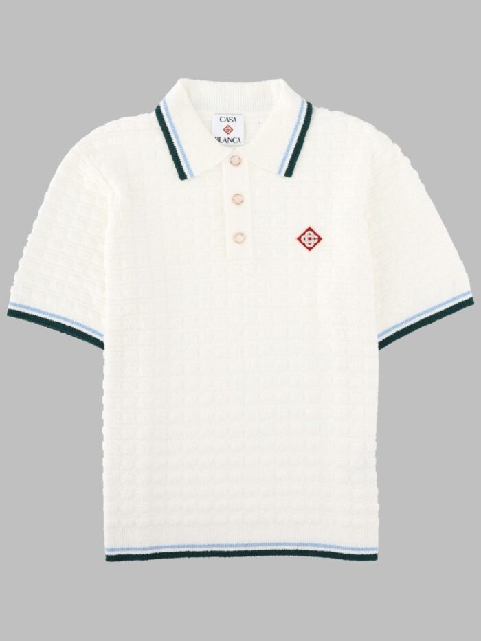 casablanca polo bouclÉ con logo CASABLANCA POLO BOUCLÉ CON LOGO