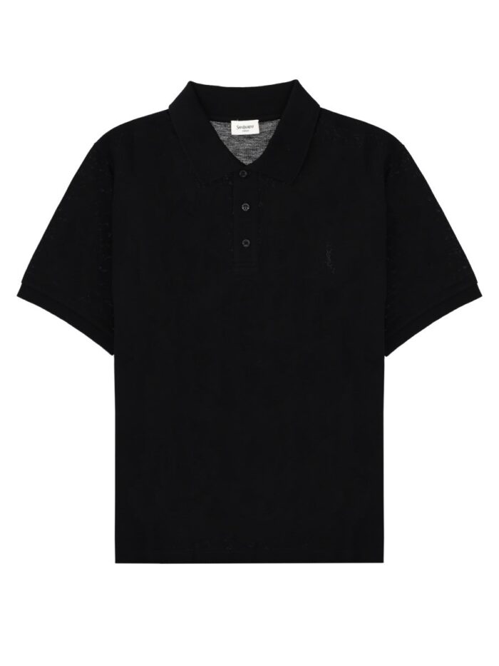 saint laurent polo cassandre in cotone Saint Laurent Polo Cassandre In Cotone
