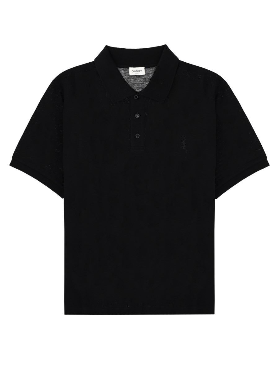 Saint Laurent Polo Cassandre In Cotone