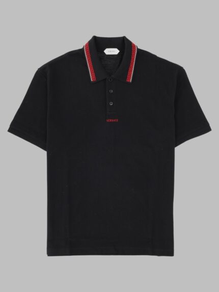 Versace Polo Con Logo E Ricamo "Greca"