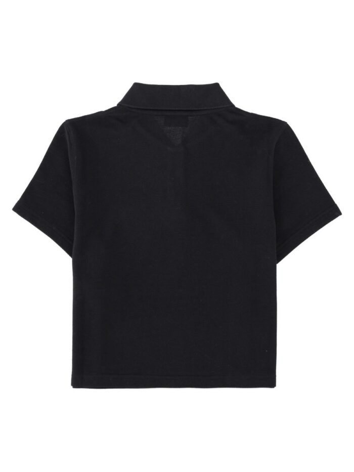 Saint Laurent Polo Corta Cassandre In Piqué Di Cotone