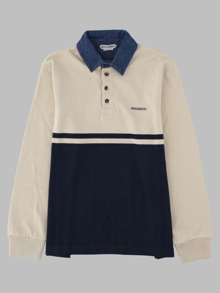 jw anderson polo in cotone con logo Jw Anderson Polo In Cotone Con Logo