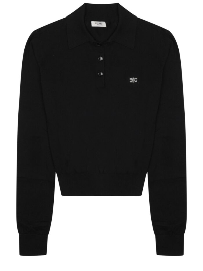 celine polo in maglia con logo Celine POLO IN MAGLIA CON LOGO