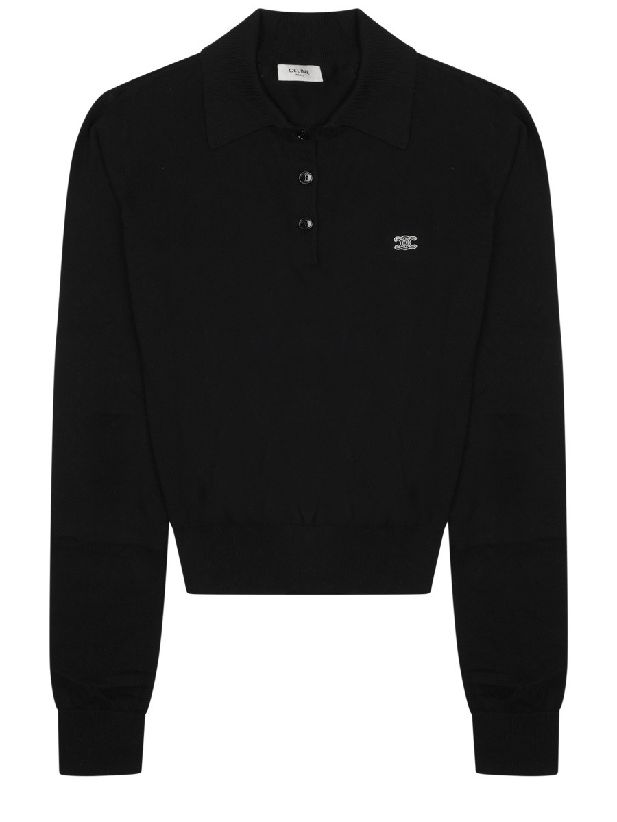 Celine POLO IN MAGLIA CON LOGO