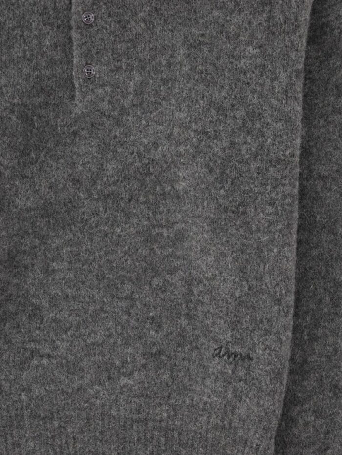 AMI PARIS Polo In Maglia Con Logo Ricamato