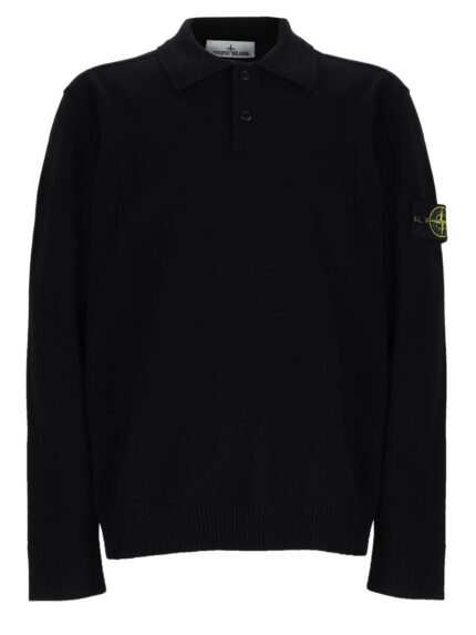 Stone Island POLO IN MAGLIA CON PATCH LOGO