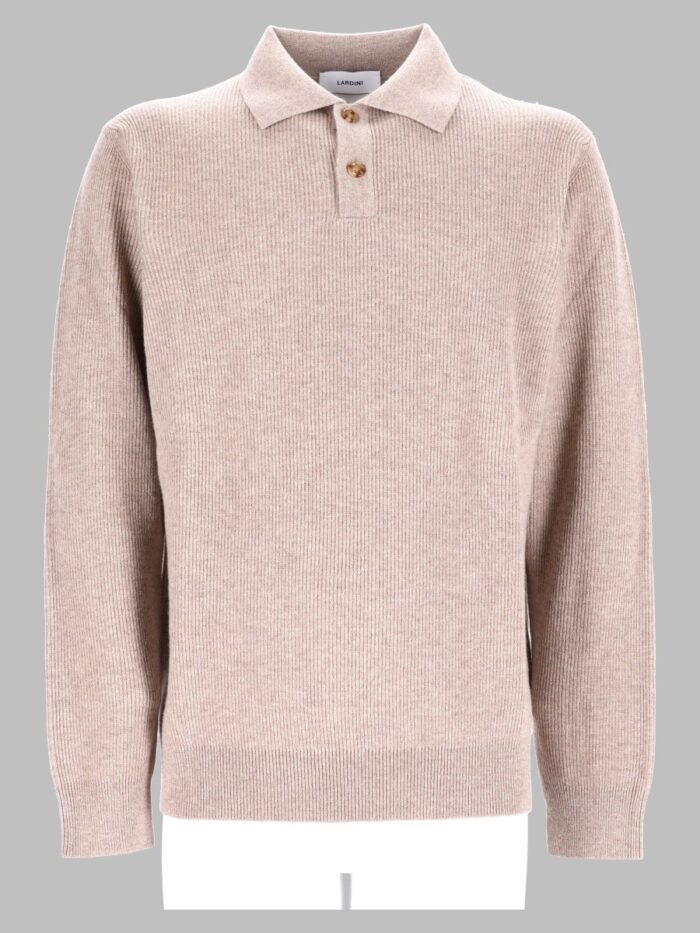 lardini polo in maglia di lana e cashmere Lardini Polo In Maglia Di Lana E Cashmere