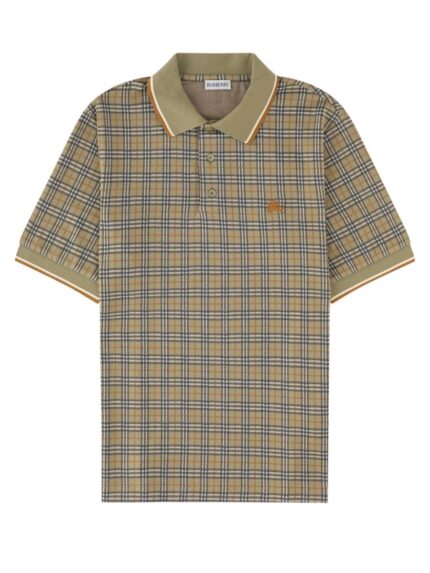 Burberry Polo In Misto Cotone Check
