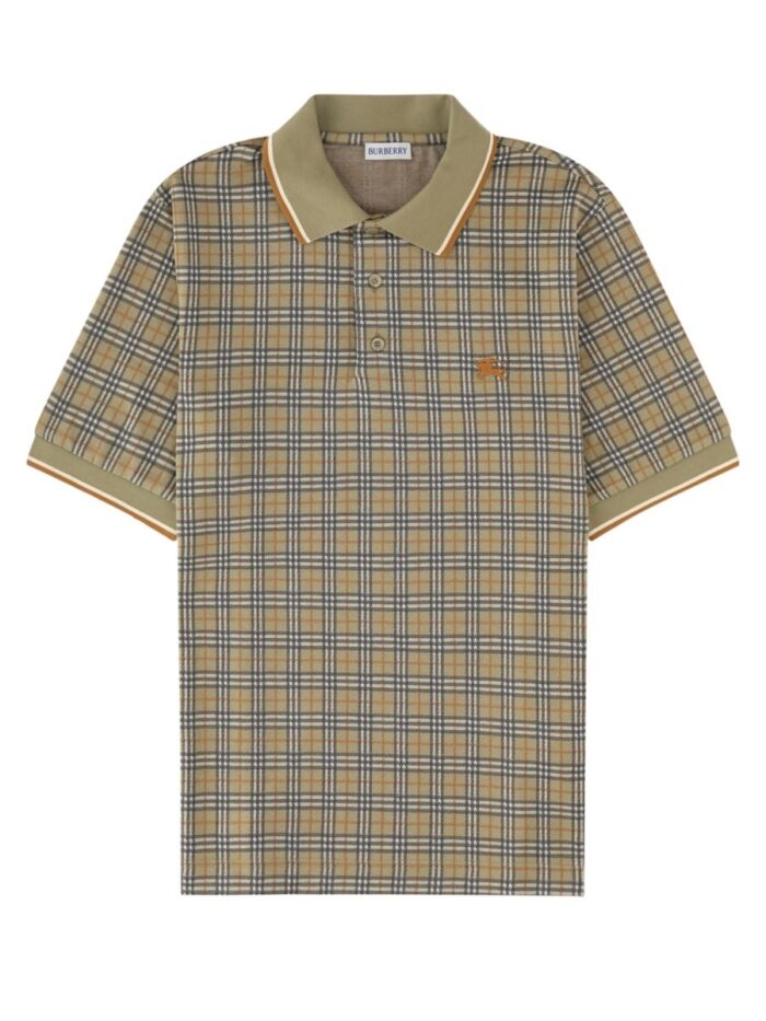 Burberry Polo In Misto Cotone Check