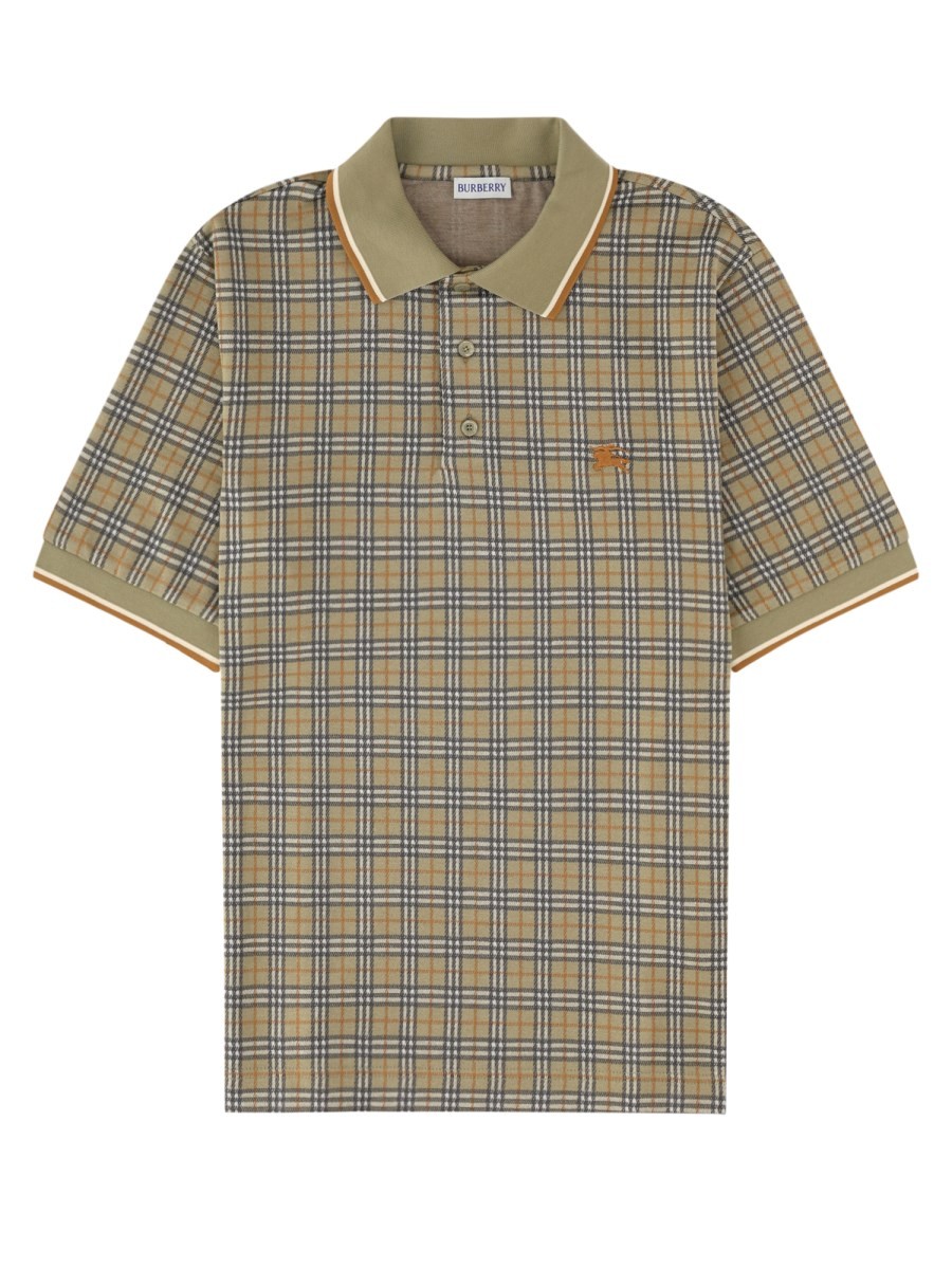 Burberry Polo In Misto Cotone Check