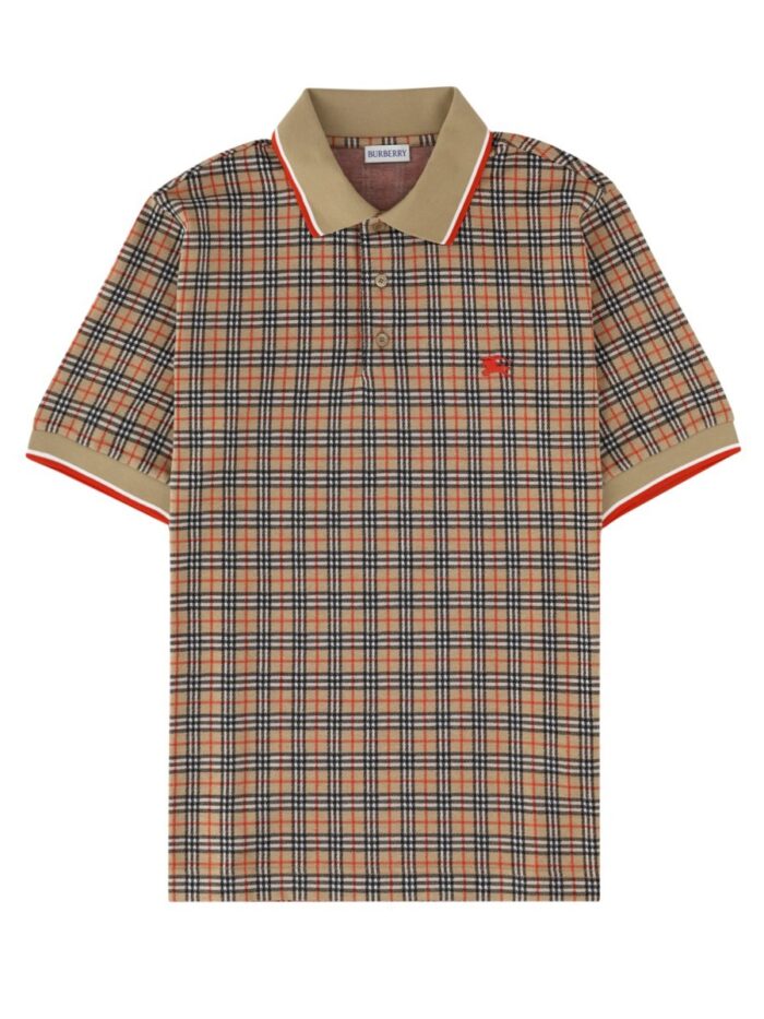 Burberry Polo In Misto Cotone Check