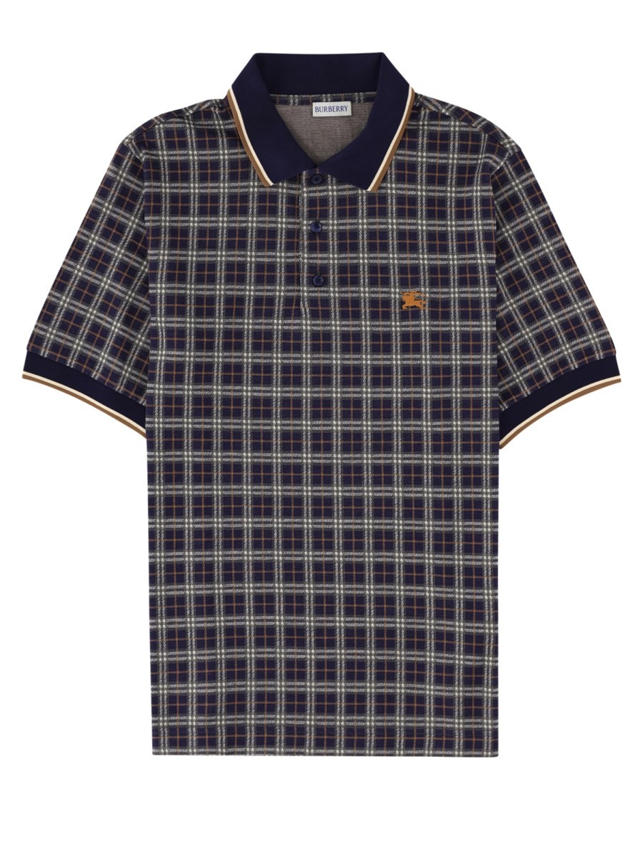 Burberry Polo In Misto Cotone Check
