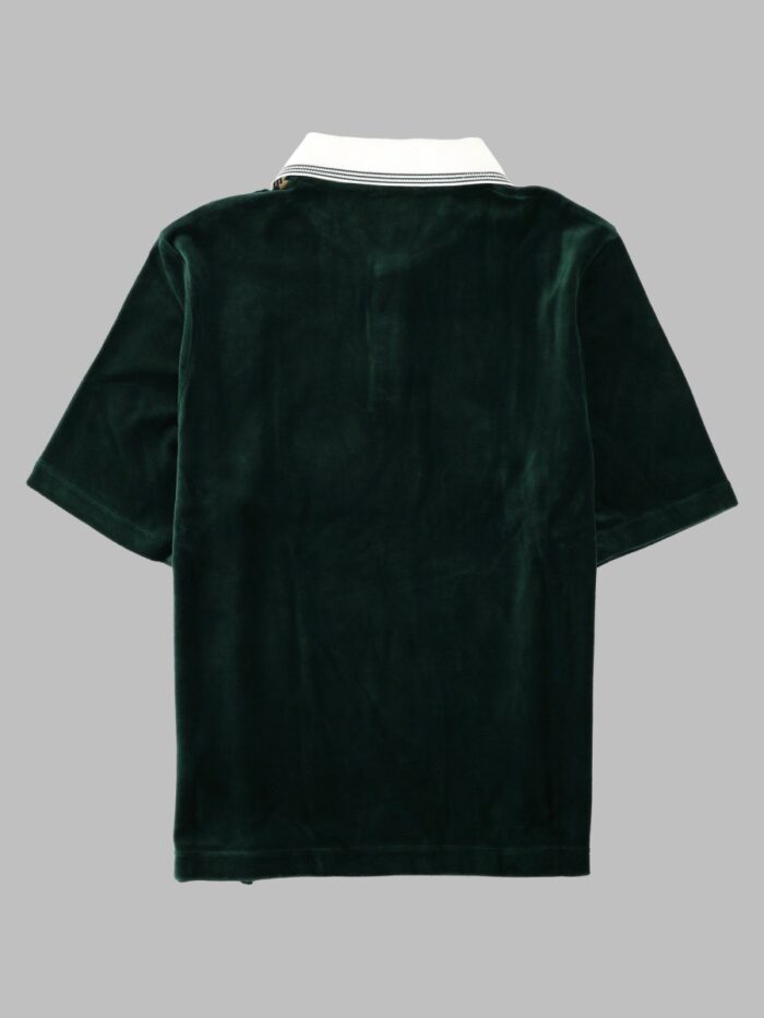 CASABLANCA Polo In Velluto Con Logo