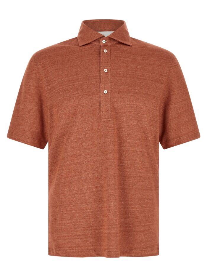 brunello cucinelli polo jersey mélange Brunello Cucinelli Polo Jersey Mélange