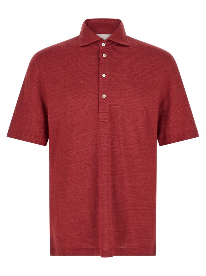 brunello cucinelli polo jersey mélange Brunello Cucinelli Polo Jersey Mélange