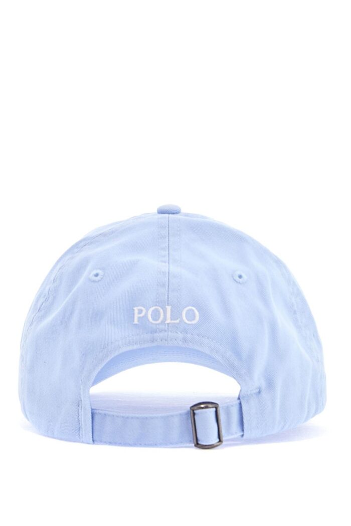 POLO RALPH LAUREN Adjustable Wide Brim Cotton Cap Office Blue For Women