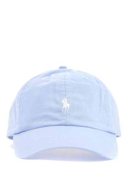 POLO RALPH LAUREN Adjustable Wide Brim Cotton Cap Office Blue For Women